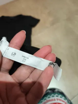 2 Camisetas Interiores Negras Talla 7 Años térmica