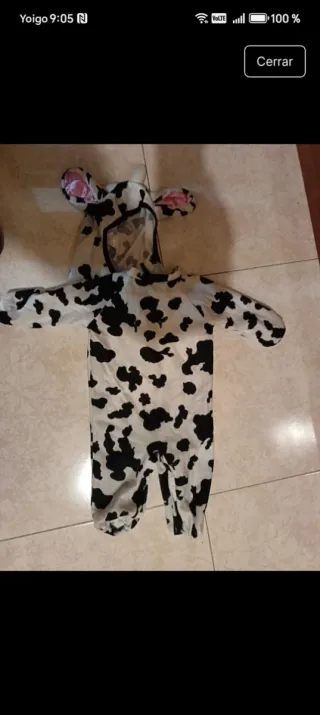 Disfraz Vaquita 12/18 meses