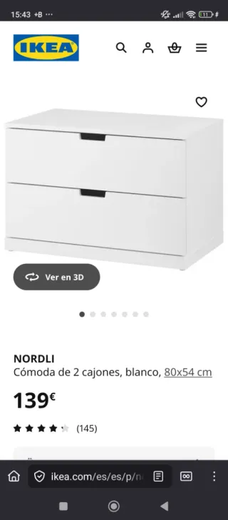 2 Cómodas NORDLI Ikea
