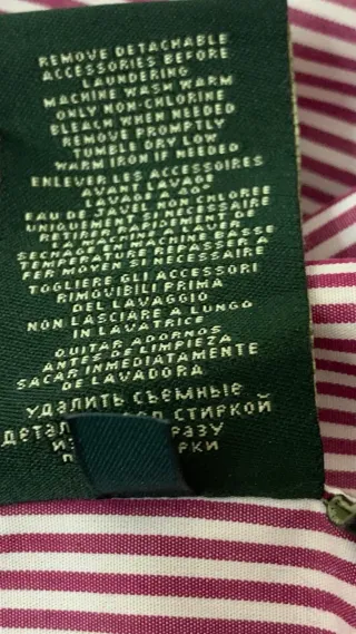 Camicia Ralph Lauren righe rosse/bianco XL