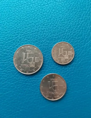 MONEDAS 1+2+5 CÉNTIMOS EURO CROACIA 2023