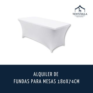 Funda Mesa Rectangular 180x74cm Blanca