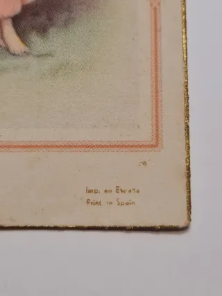 Estampa religiosa recuerdo Primera Comunión 1954