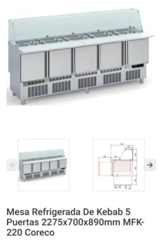 Mesa de ingredientes acero inoxidable