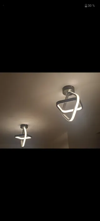 2Lámparas de techo modernas diseño retorcido