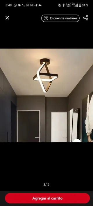 2Lámparas de techo modernas diseño retorcido