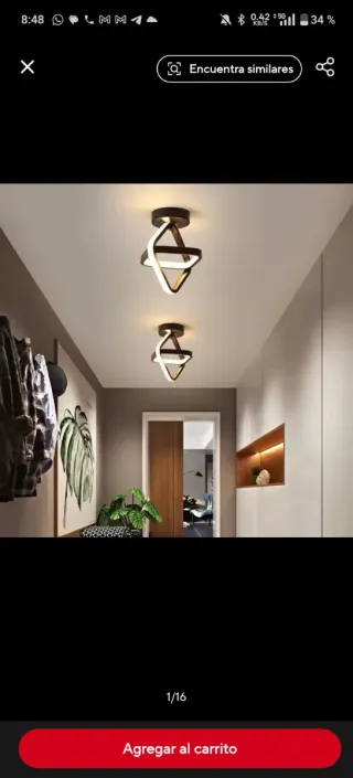 2Lámparas de techo modernas diseño retorcido