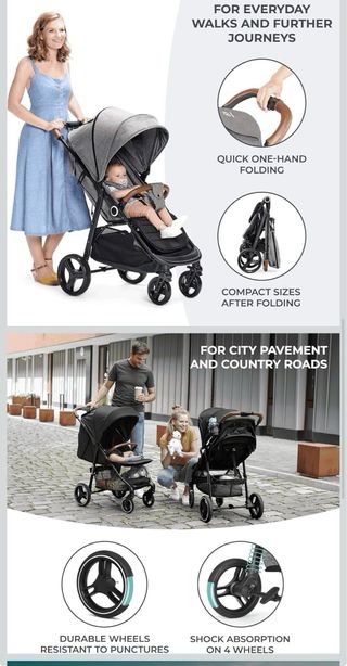 Silla de Paseo Kinderkraft GRANDE PLUS Grigio