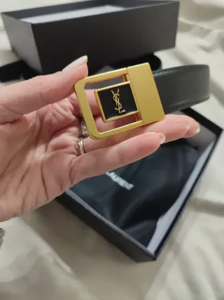 Cintura Saint Laurent Nera Oro