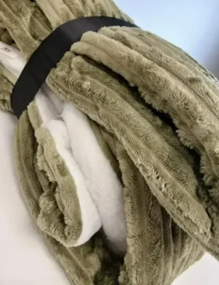 SHERPA CAMA GRANDE borreguito Edredón