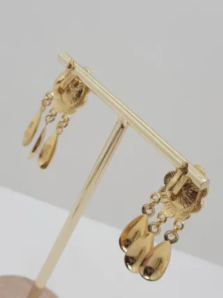 Preciosos Pendientes Goldfilled con Piedra Azul