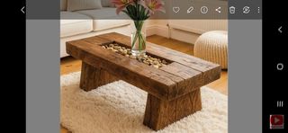 MESA RUSTICA DE MADERA MACIZA
