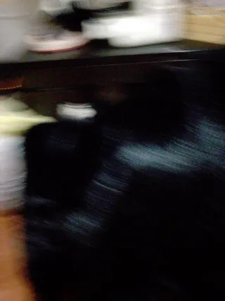 Chaquetón negro pelo