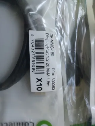 10 Cables DisplayPort 1.8m Micro Connect