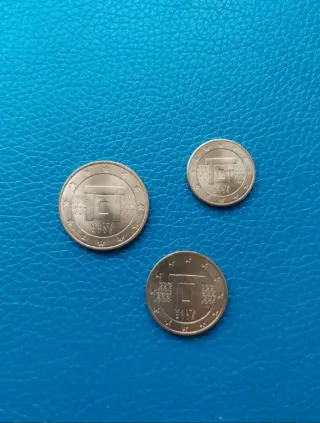 MONEDAS 1+2+5 CÉNTIMOS EURO MALTA 2008