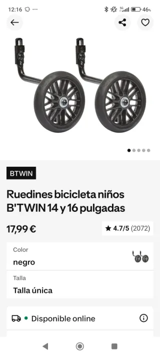 Ruedines Btwin bicicleta para niños  Decathlon 14