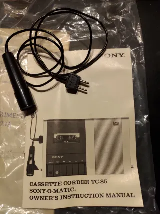 Microfono Sony Cassette Corder TC-85