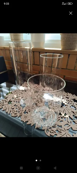 Set 3 Jarrones Cristal Transparentes