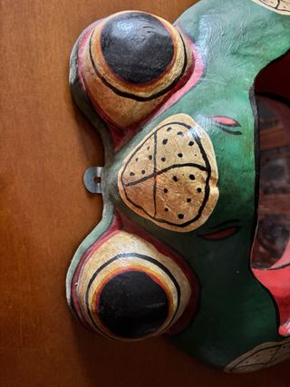 Espejo Decorativo Rana Artesanal Madera.