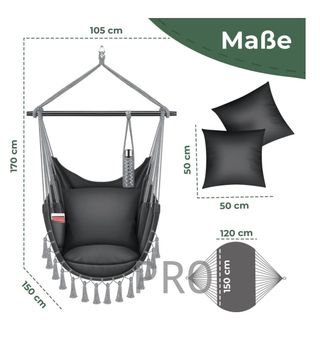 Silla colgante con 2 cojines - Kesser