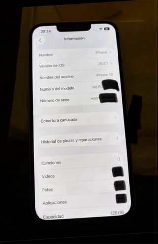 iPhone 13 128GB 72% Batería