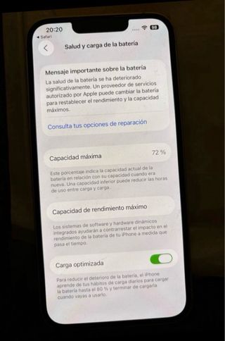 iPhone 13 128GB 72% Batería