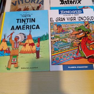 7 comics tapa dura. Tintín, Astérix, Iznogud...