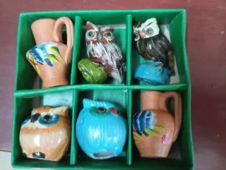 Miniaturas Búhos y Jarrones Cerámica