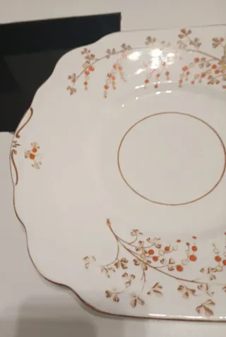 RARO PLATO DE PORCELANA,ANTIGUO DE 1913-24,DIAMOND