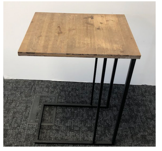 Mesita auxiliar madera y metal