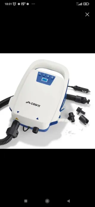 Inflador Crivit 12V Eléctrico ¡NUEVO!