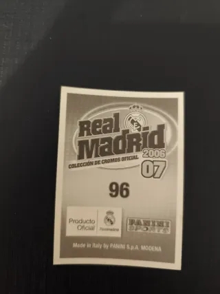 Cromo 16 Panini Gago Real Madrid temporada 2006-07