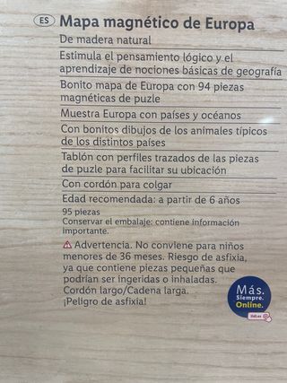 Puzzle Magnético Europa Infantil Playtive