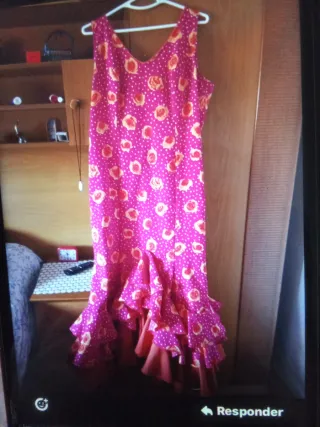 Vestido Flamenco Rosa con Volantes
