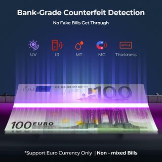 Contadora de billetes profesional rápida1100/min.