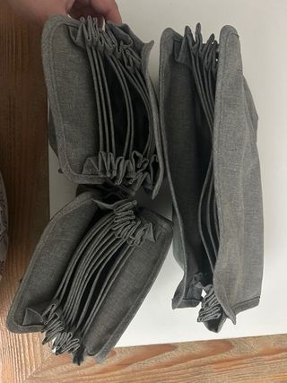 Pack 3 organizadores de tela semirrígido plegable