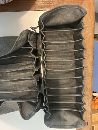 Pack 3 organizadores de tela semirrígido plegable