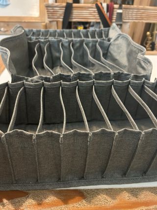 Pack 3 organizadores de tela semirrígido plegable