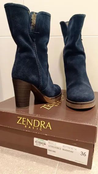 Botines Zendra Talla 36 Azul