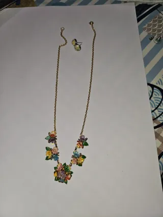 Collar vintage flores Dovimabcn