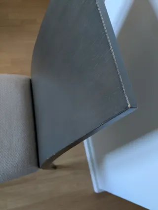 6 sillas de comedor tapizadas y de chapa de madera