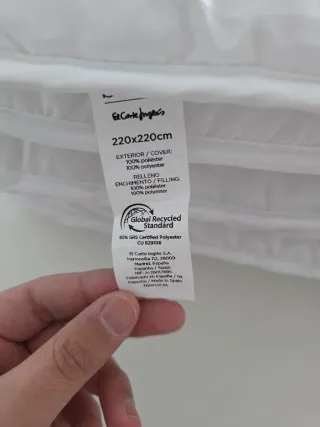 Relleno nórdico El Corte Inglés NUEVO cama 135cm