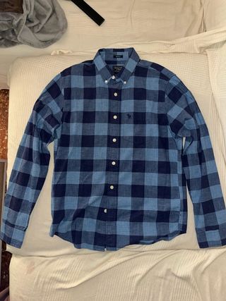Camisa Abercrombie & Fitch cuadros azul Talla M