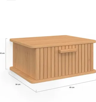 Mesitas de noche flotantes de madera