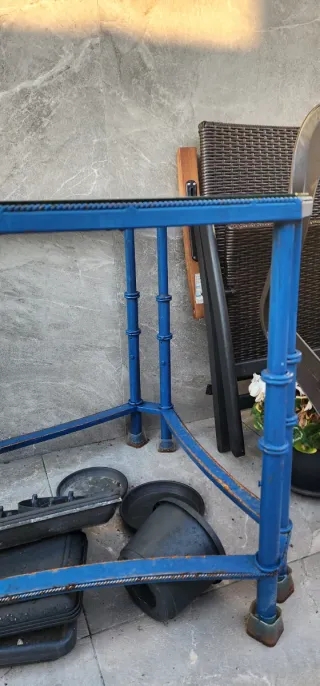 Mesa de forja cristal azul