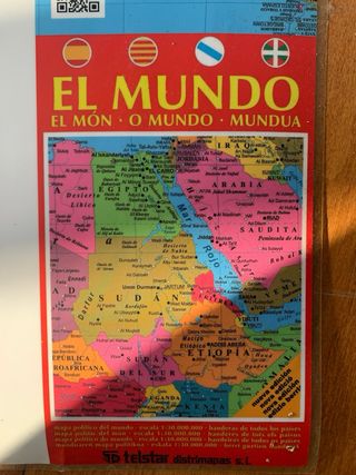 Mapa Mundo Plastificado 135x80