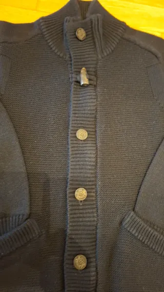 Jeorde's Maglione Uomo Lana Merino Blu scuro