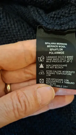 Jeorde's Maglione Uomo Lana Merino Blu scuro