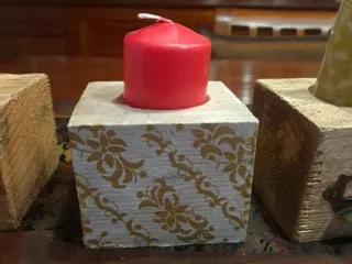 Portavelas industriales con vela