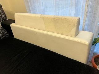 Sofá chaise longue tela negro y blanco